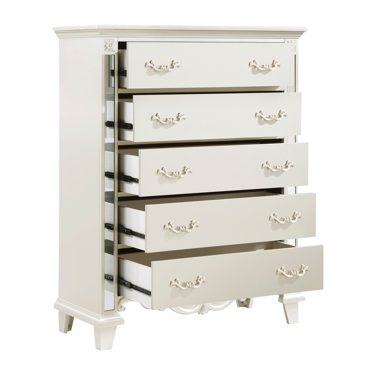 Ever Champagne Mirrored Chest - 1429-9 - Bien Home Furniture &amp; Electronics