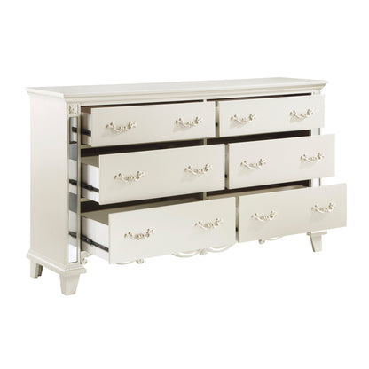 champagne mirrored dresser Crown Mark Cristian Champagne Dresser