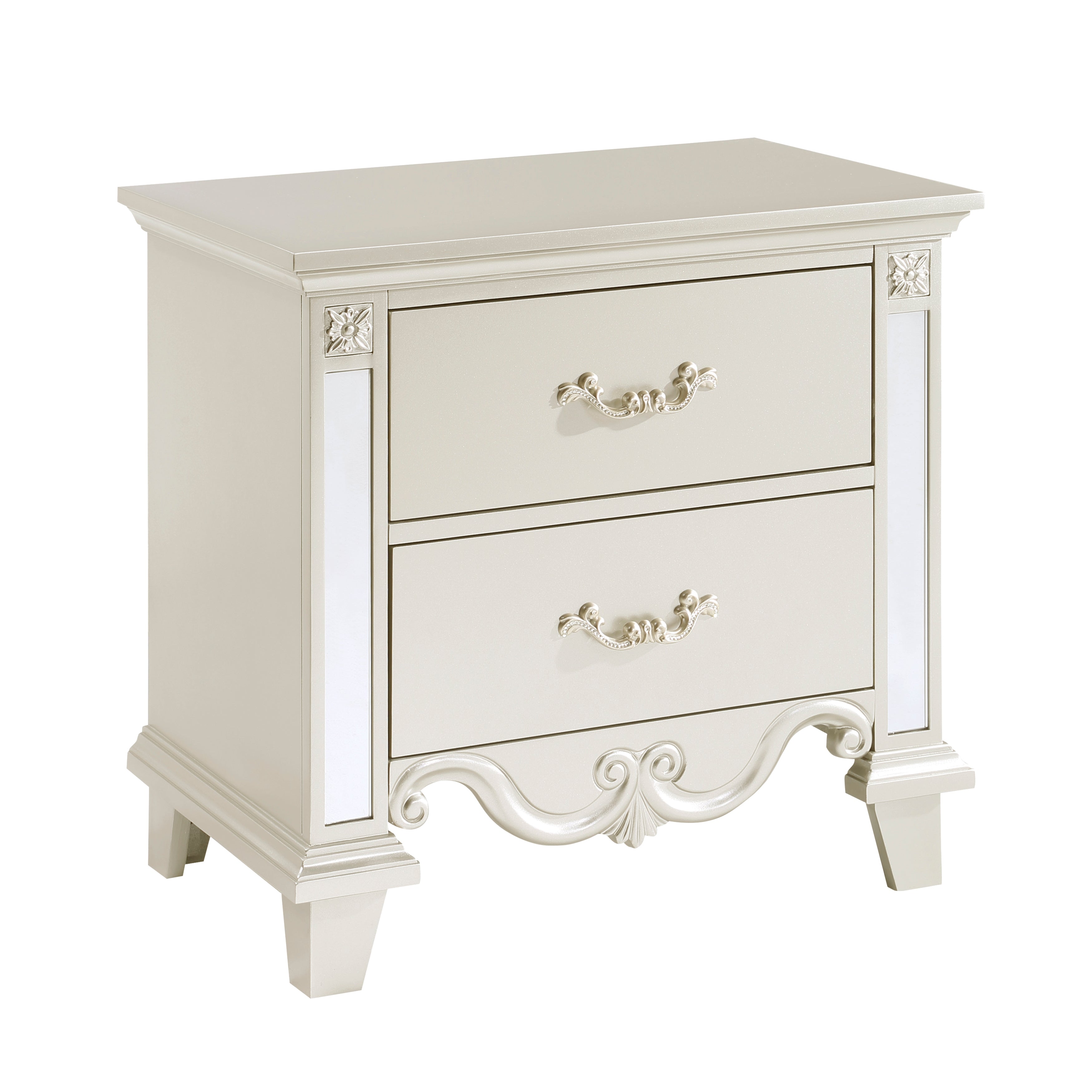 Ever Champagne Mirrored Nightstand - 1429-4 - Bien Home Furniture &amp; Electronics