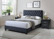 Ezra Charcoal King Upholstered Panel Bed - SET | 5091-K-HBFB-NH | 5091-KQ-RAIL - Bien Home Furniture & Electronics
