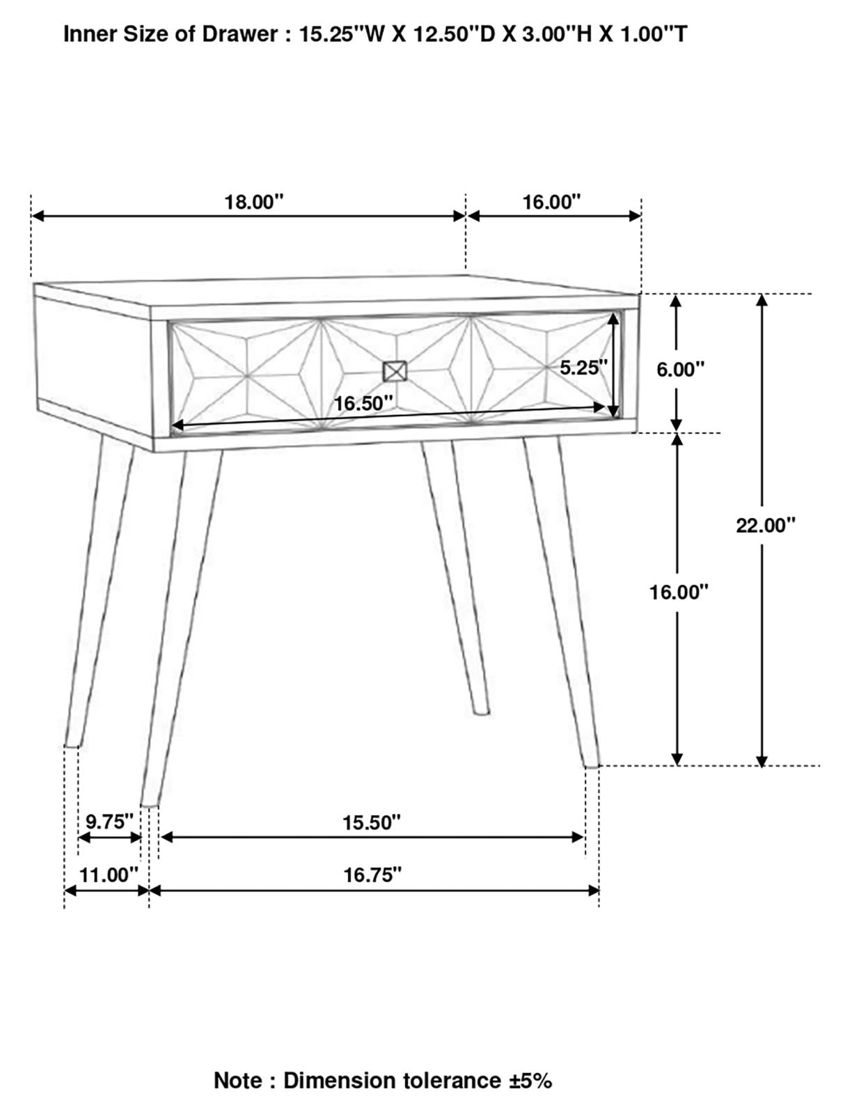 Ezra Rectangular 1-Drawer Accent Cabinet - 959538 - Bien Home Furniture &amp; Electronics