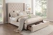 Fairborn Beige Full Upholstered Storage Platform Bed - SET | 5877FBE-1 | 5877FBE-3 | 5877F-2DW - Bien Home Furniture & Electronics