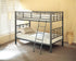 Fairfax Light Gunmetal Twin over Twin Bunk Bed with Ladder - 7395 - Bien Home Furniture & Electronics