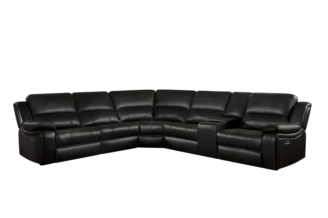 Falun Dark Brown 6-Piece Modular Power Reclining Sectional - 8260DB*6PW - Bien Home Furniture & Electronics