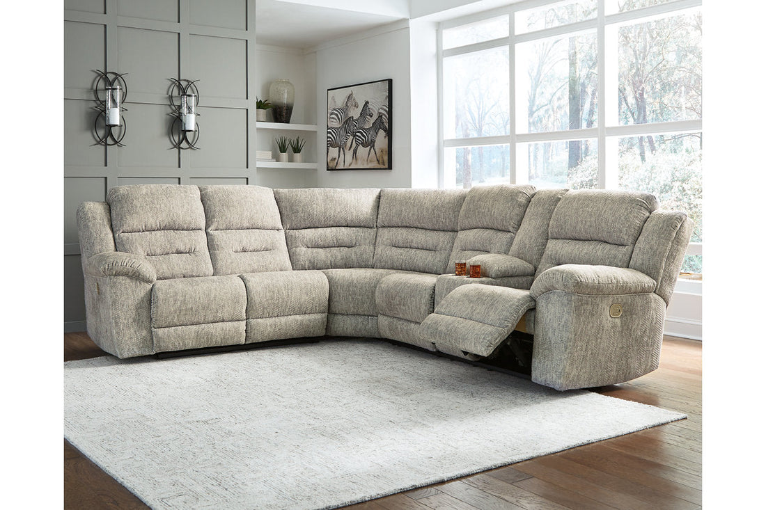 Family Den Pewter 3-Piece Power Reclining Sectional - SET | 5180263 | 5180277 | 5180290 - Bien Home Furniture &amp; Electronics