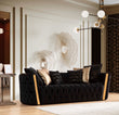 Fanci Black Velvet Living Room Set - FANCIBLACK-SL - Bien Home Furniture & Electronics