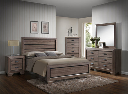 Farrow Grayish Brown Full Panel Bed - SET | B5500-F-HBFB | B5500-FT-RAIL - Bien Home Furniture &amp; Electronics