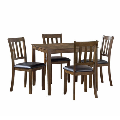 Faust Charcoal Brown 5-Piece Dining Set - 5839CH-5P - Bien Home Furniture &amp; Electronics