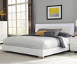 Felicity California King Panel Bed with LED Lighting Glossy White - 203500KW - Bien Home Furniture & Electronics