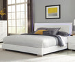 Felicity Eastern King Panel Bed with LED Lighting Glossy White - 203500KE - Bien Home Furniture & Electronics