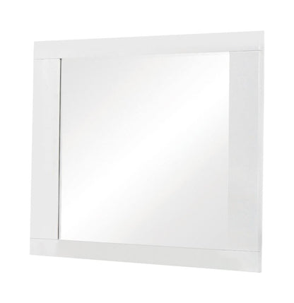 Felicity Glossy White Rectangle Dresser Mirror - 203504 - Bien Home Furniture &amp; Electronics