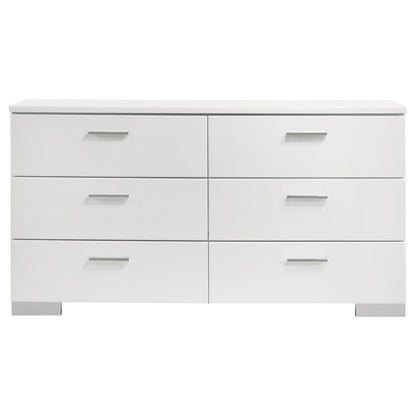Felicity Panel Bedroom Set Glossy White - 203501KE-S5 - Bien Home Furniture &amp; Electronics