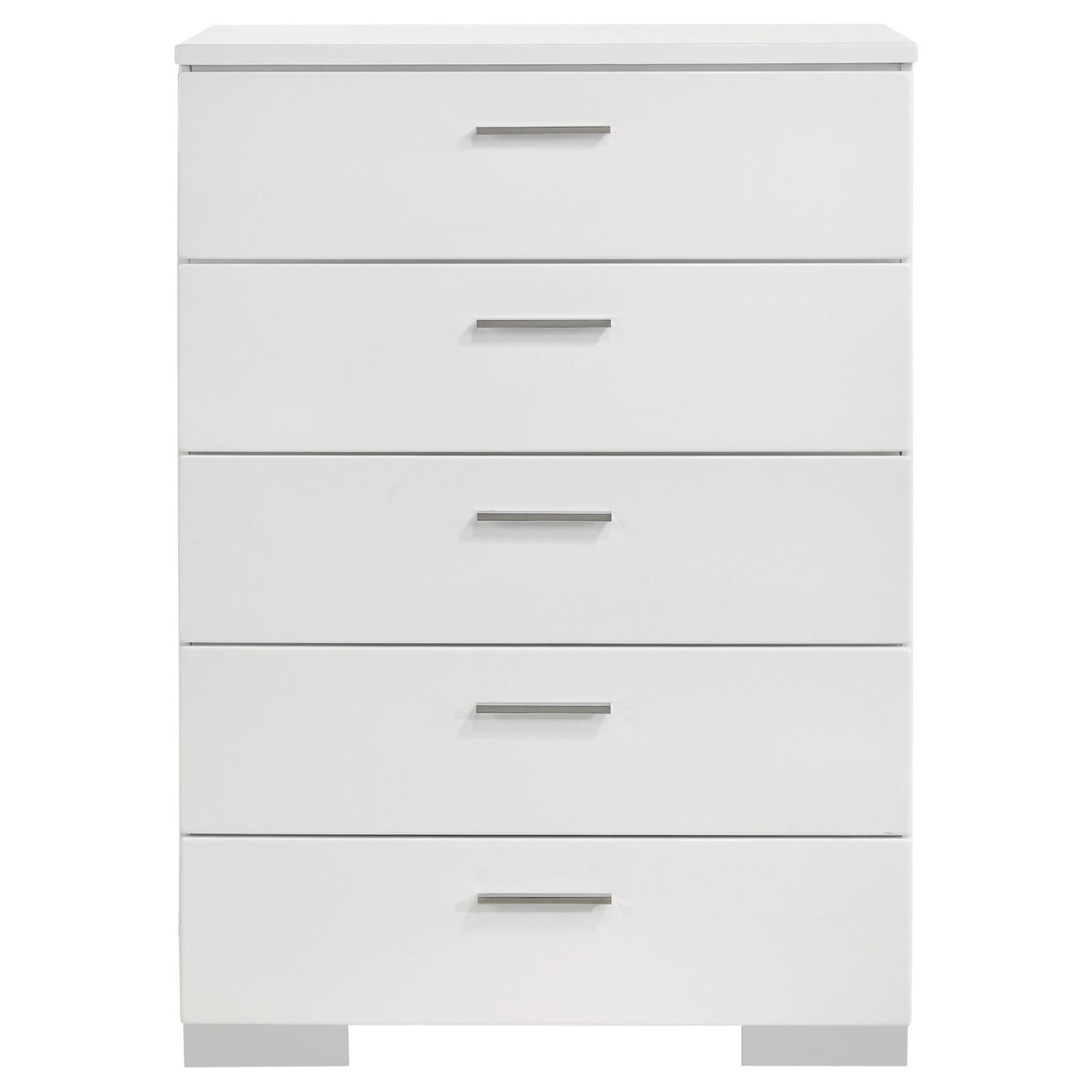 Felicity Panel Bedroom Set Glossy White - 203501Q-S5 - Bien Home Furniture &amp; Electronics