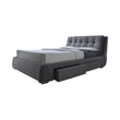 Fenbrook Eastern King Tufted Upholstered Storage Bed Gray - 300523KE - Bien Home Furniture & Electronics