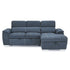 Ferriday Blue Sectional with Adjustable Headrests, Pull-out Bed and Right Chaise with Hidden Storage - 8228BU* - Bien Home Furniture & Electronics