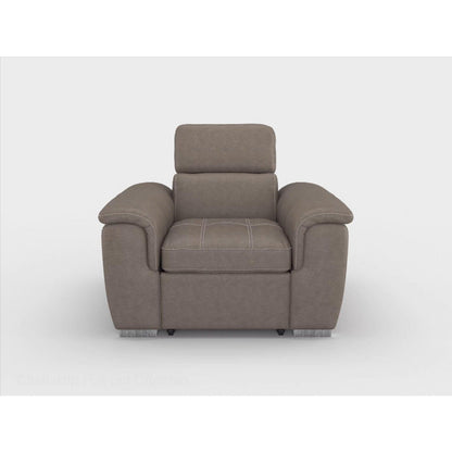 Ferriday Taupe Chair with Pull-out Ottoman - 8228TP-1 - Bien Home Furniture &amp; Electronics