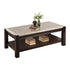 Festus Dark Cherry Marble-Top Cocktail Table - 5466-30 - Bien Home Furniture & Electronics