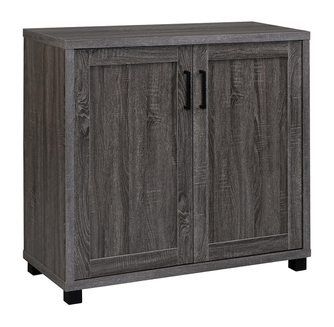 Filch Weathered Gray Wooden 2-Door Accent Cabinet - 951046 - Bien Home Furniture &amp; Electronics