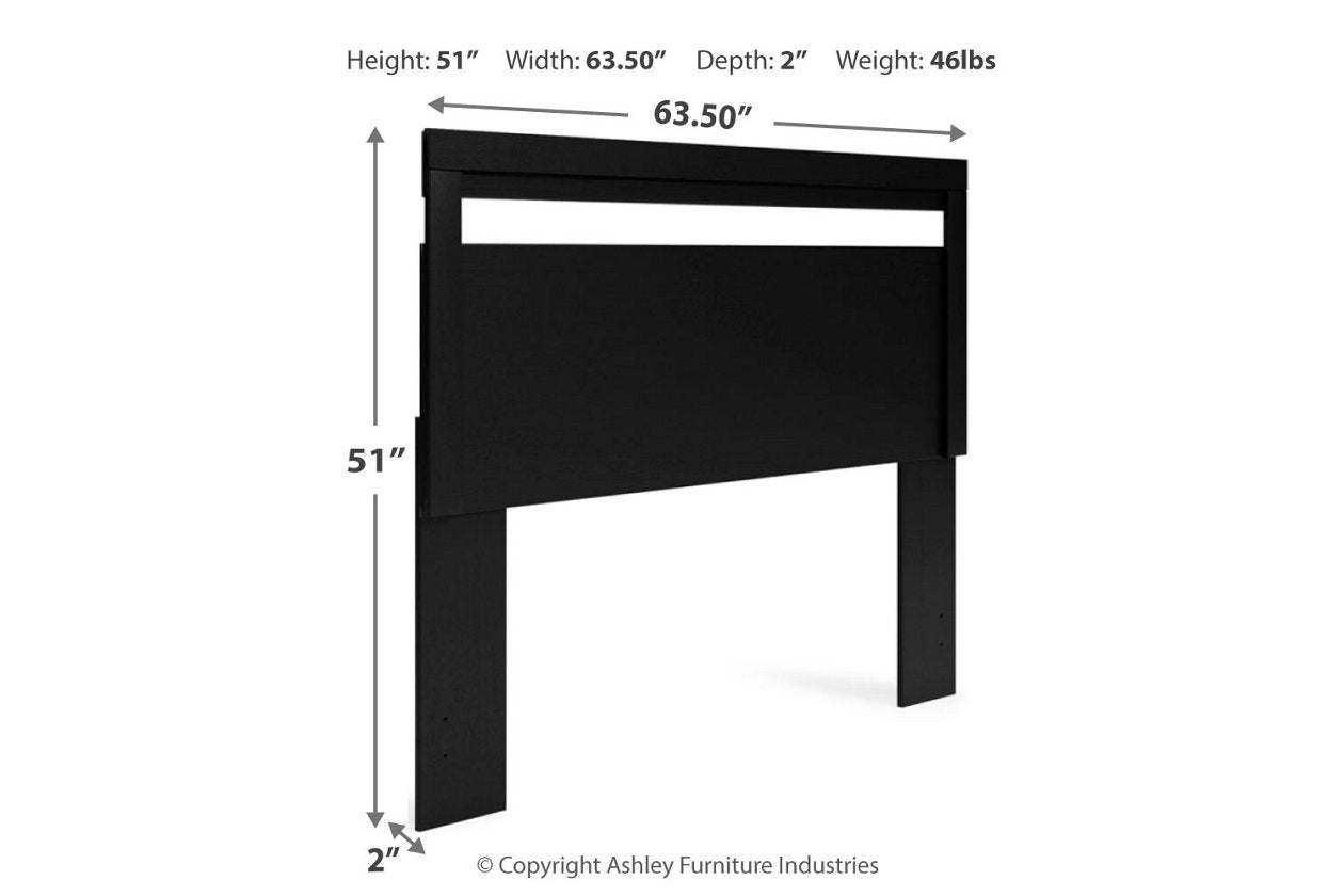 Finch Black Queen Panel Headboard - EB3392-157 - Bien Home Furniture &amp; Electronics