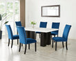 Finland Blue 7-Piece Genuine Marble Dining Set - Finland Blue - Bien Home Furniture & Electronics