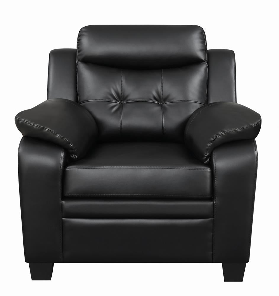 Finley Tufted Upholstered Chair Black - 506553 - Bien Home Furniture &amp; Electronics