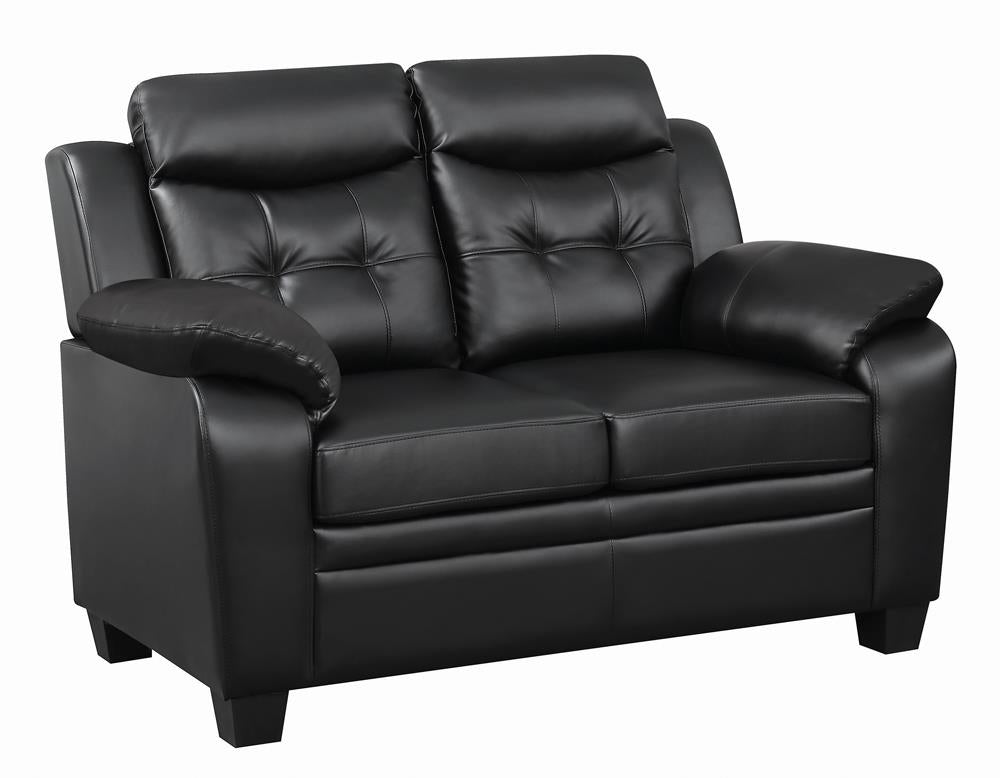 Finley Tufted Upholstered Loveseat Black - 506552 - Bien Home Furniture &amp; Electronics