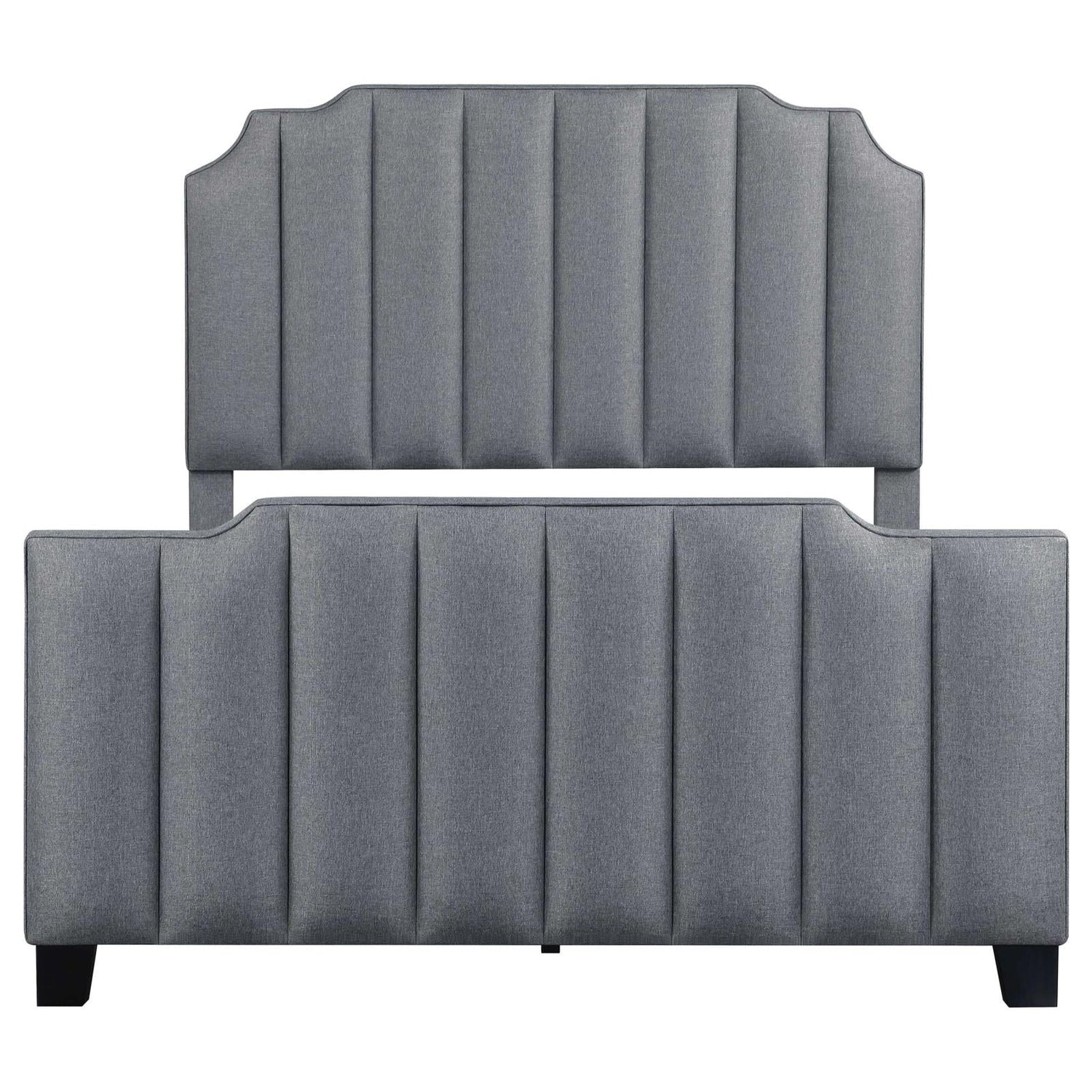 Fiona Upholstered Panel Bed Light Gray - 306029F - Bien Home Furniture &amp; Electronics