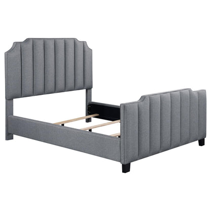 Fiona Upholstered Panel Bed Light Gray - 306029Q - Bien Home Furniture &amp; Electronics