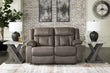 First Base Gunmetal Reclining Loveseat - 6880486 - Bien Home Furniture & Electronics