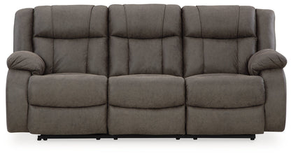 First Base Gunmetal Reclining Sofa - 6880488 - Bien Home Furniture &amp; Electronics