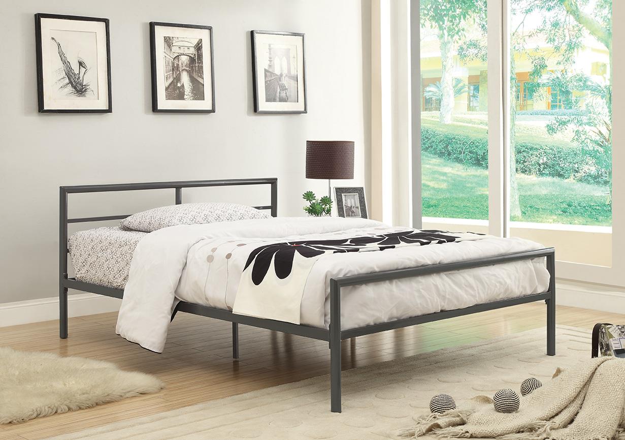 Fisher Full Metal Bed Gunmetal - 300279F - Bien Home Furniture &amp; Electronics