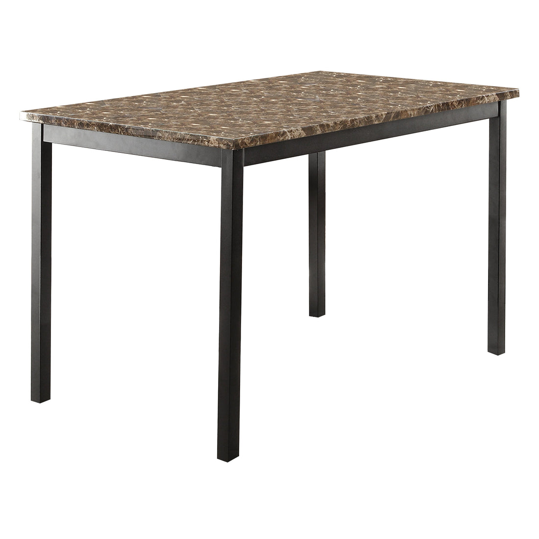 Flannery Black/Brown Faux Marble-Top Dining Table - 5038-48 - Bien Home Furniture &amp; Electronics