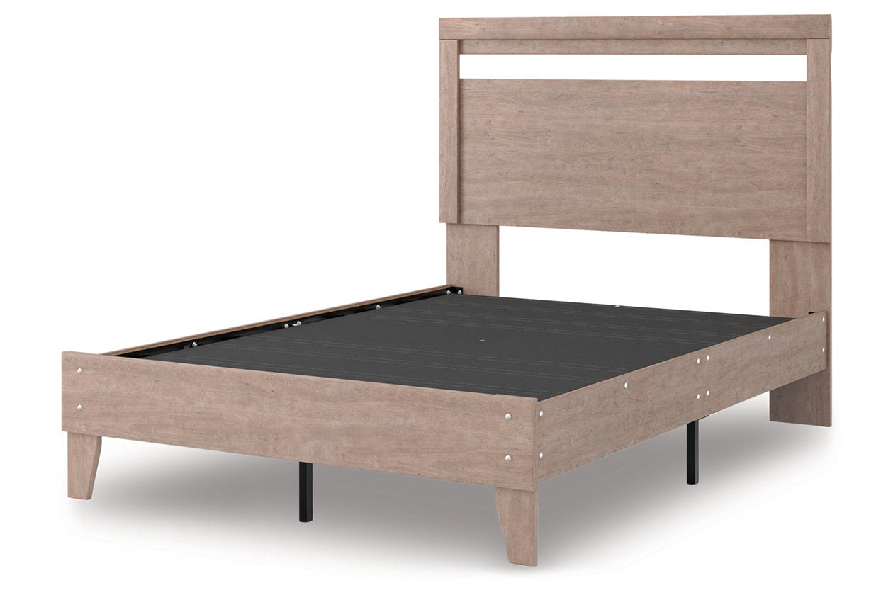 Flannia Gray Full Panel Platform Bed - SET | EB2520-112 | EB2520-156 - Bien Home Furniture &amp; Electronics