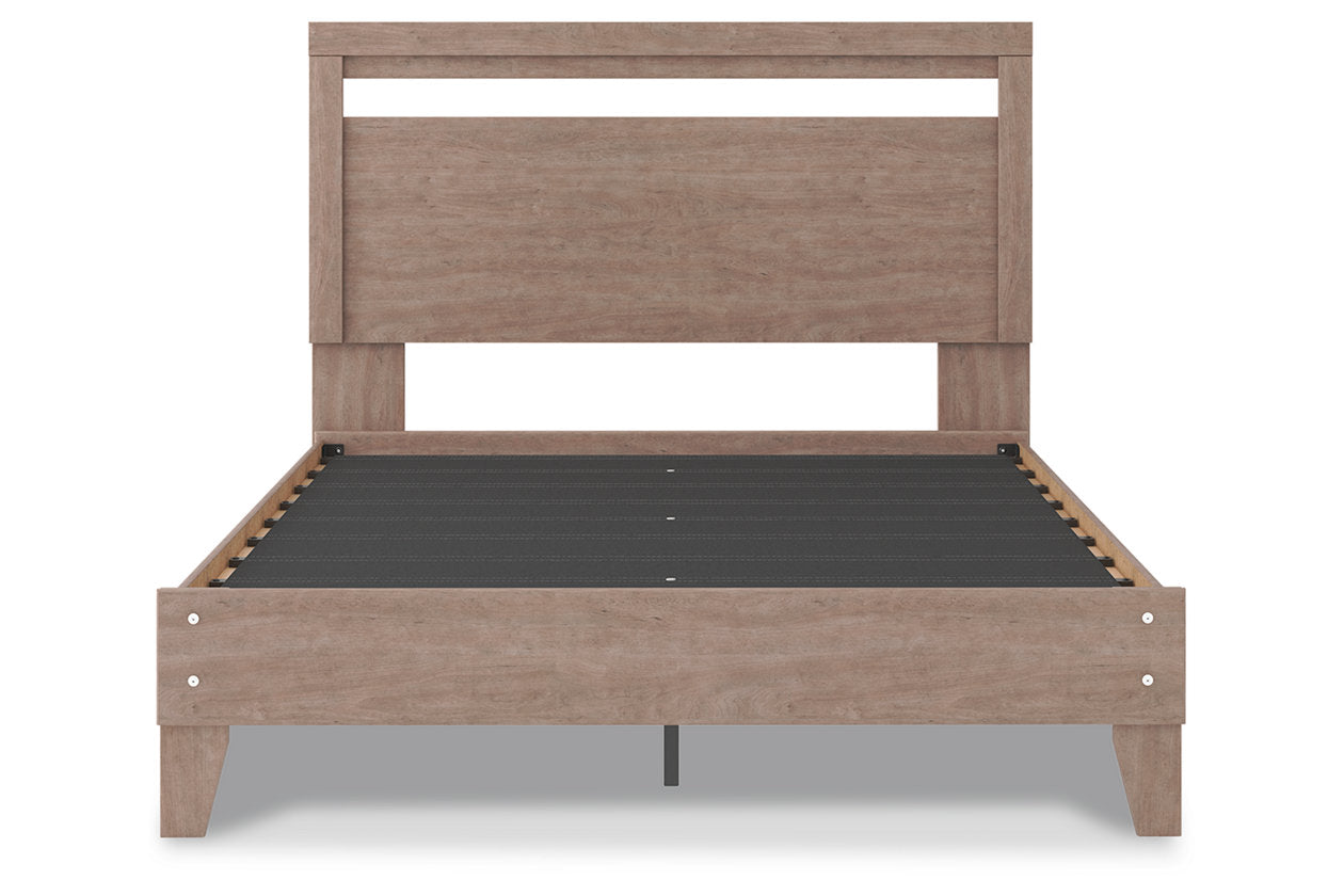 Flannia Gray Queen Panel Platform Bed - SET | EB2520-113 | EB2520-157 - Bien Home Furniture &amp; Electronics