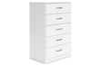 Flannia White Chest of Drawers - EB3477-245 - Bien Home Furniture & Electronics