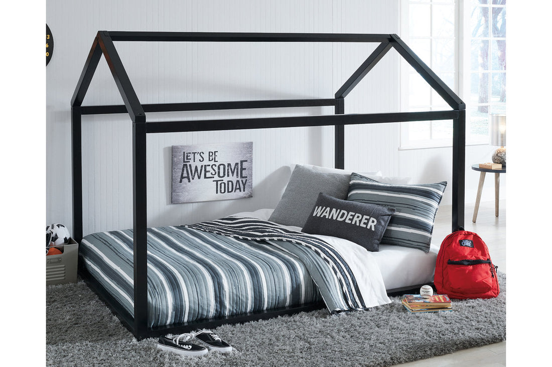 Flannibrook Black Full House Bed Frame - B082-162 - Bien Home Furniture &amp; Electronics