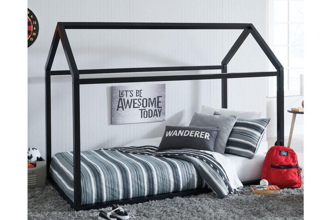 Flannibrook Black Twin House Bed Frame - B082-161 - Bien Home Furniture &amp; Electronics