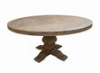 Florence Rustic Smoke Round Pedestal Dining Table - 180200 - Bien Home Furniture & Electronics