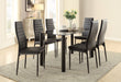 Florian Black Dining Set - SET | 5538BK | 5538BKG | 5538BKS(2) - Bien Home Furniture & Electronics