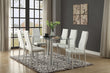 Florian White Dining Set - SET | 5538W | 5538WG | 5538WS(2) - Bien Home Furniture & Electronics
