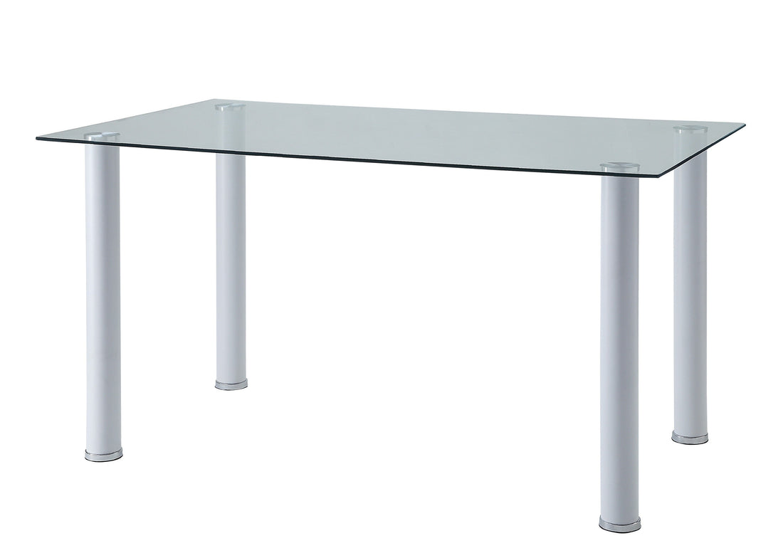 Florian White Dining Table - SET | 5538W | 5538WG - Bien Home Furniture &amp; Electronics
