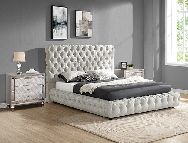 Flory Q. Headboard/Footboard -Dove - 5112DV-Q-HBFB - Bien Home Furniture &amp; Electronics