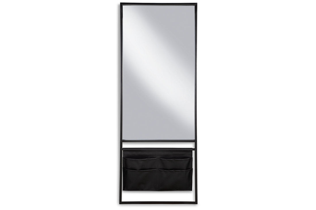 Floxville Black Floor Mirror - A8010297 - Bien Home Furniture &amp; Electronics