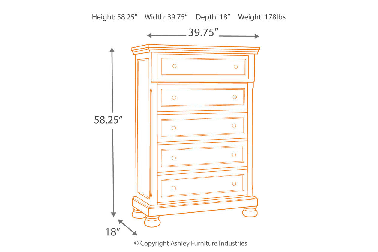 Flynnter Medium Brown Chest of Drawers - B719-46 - Bien Home Furniture &amp; Electronics