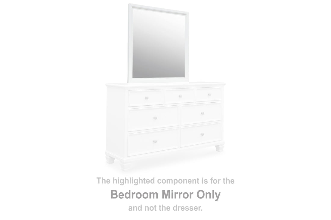 Fortman White Bedroom Mirror (Mirror Only) - B680-36 - Bien Home Furniture & Electronics