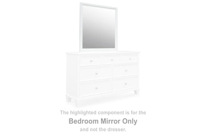 Fortman White Bedroom Mirror (Mirror Only) - B680-36 - Bien Home Furniture &amp; Electronics