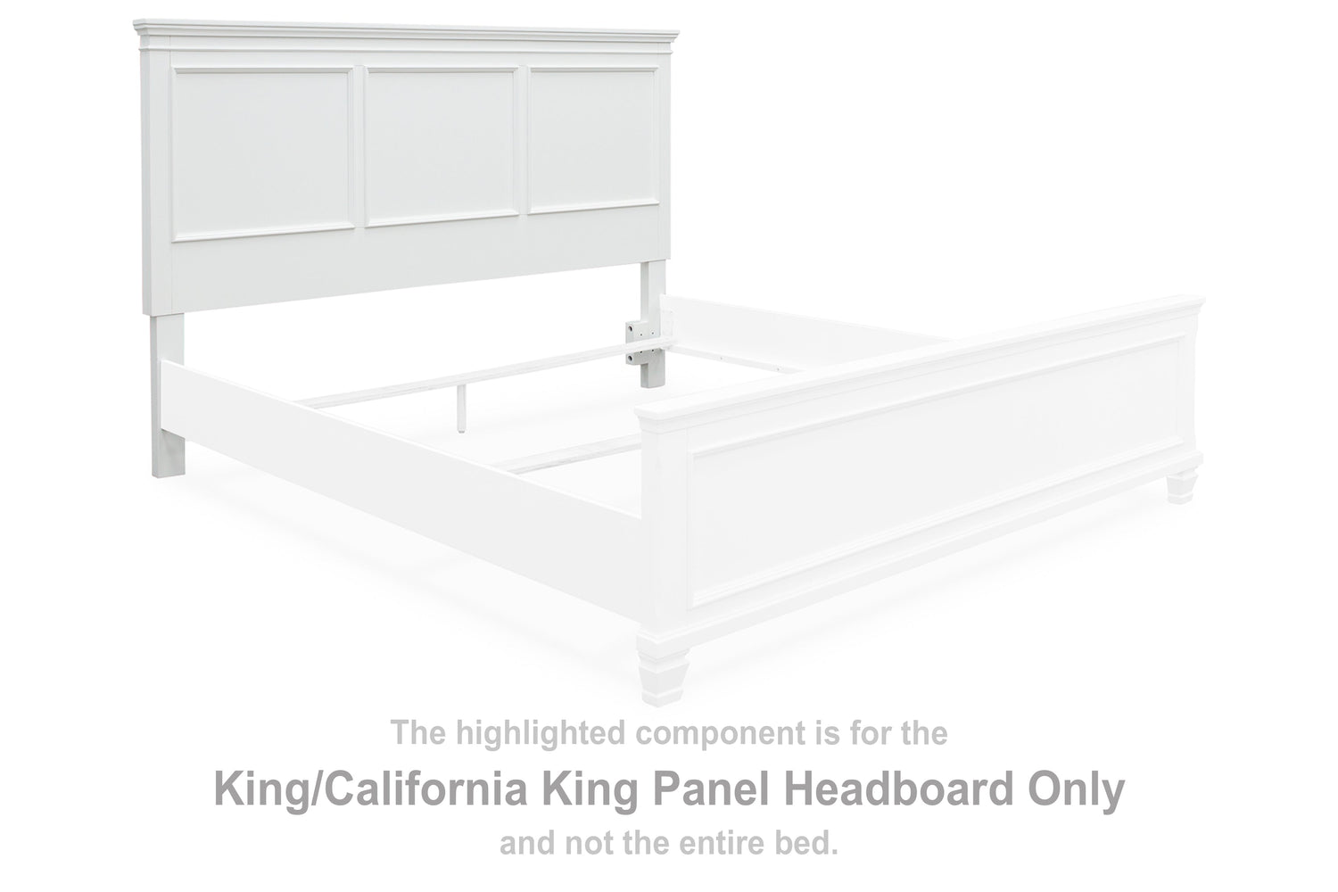 Fortman White King/California King Panel Headboard - B680-58 - Bien Home Furniture &amp; Electronics