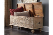 Fossil Ridge Beige Storage Bench - A4000039 - Bien Home Furniture & Electronics