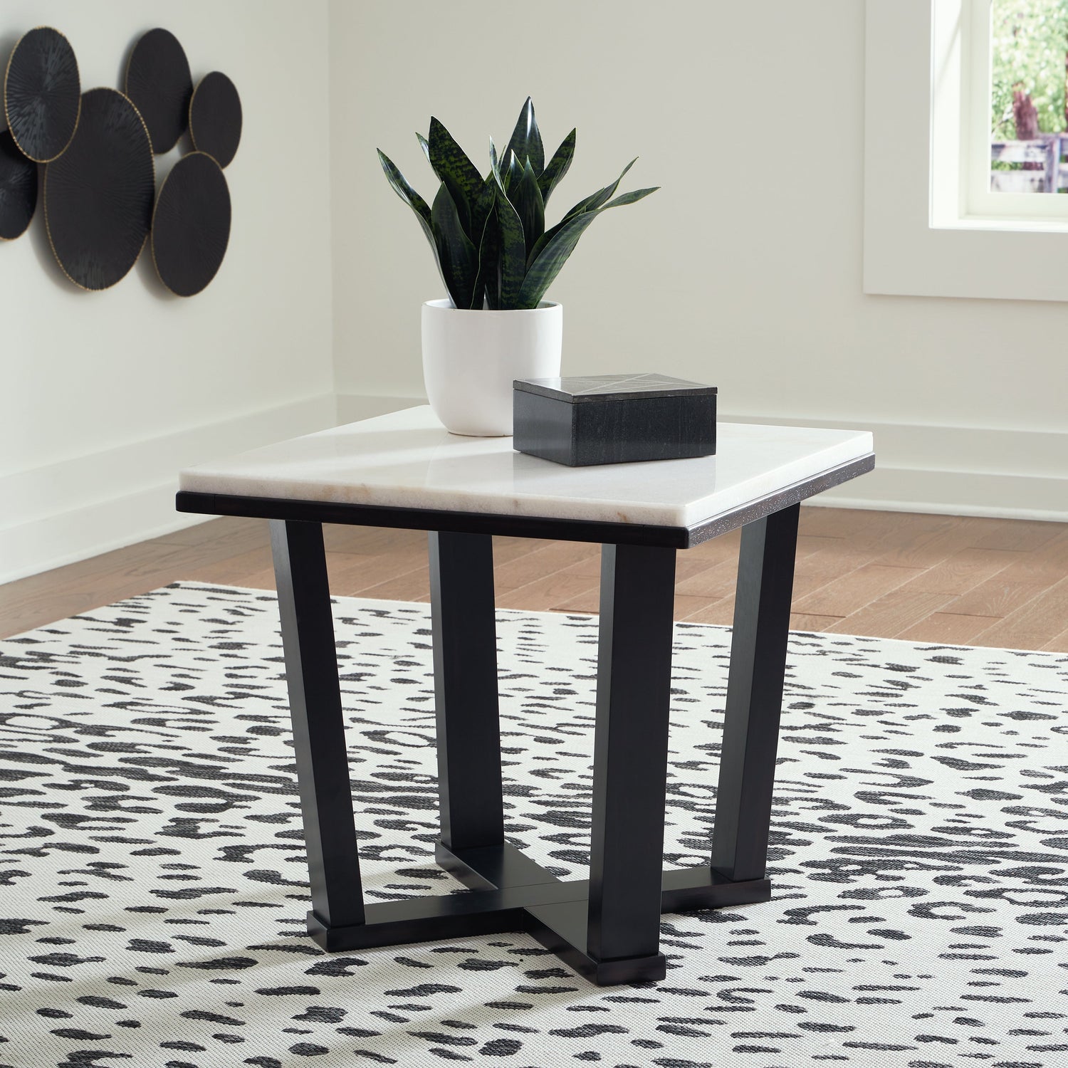 Fostead White/Espresso End Table - T770-2 - Bien Home Furniture &amp; Electronics