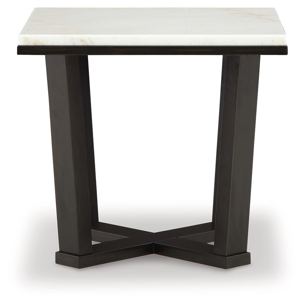 Fostead White/Espresso End Table - T770-2 - Bien Home Furniture &amp; Electronics